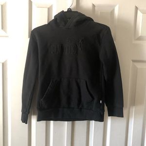 Puma black on black hooded sweatshirt size M (10/12)